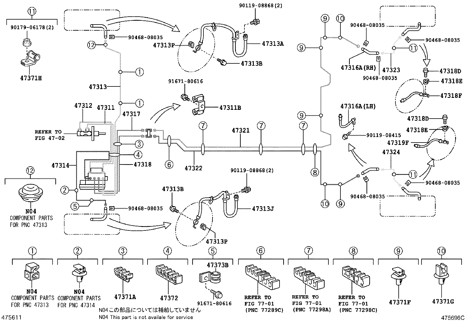 44590-12090 BRACKET ASSY, BRAKE ACTUATOR product image