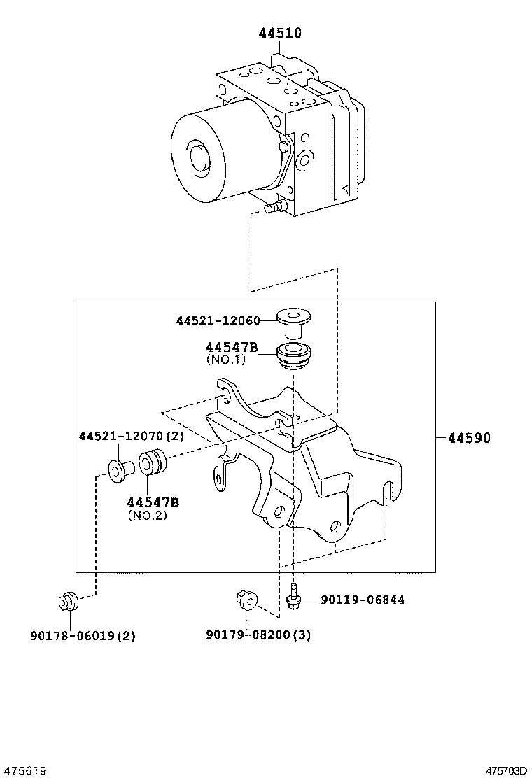 44590-12090 BRACKET ASSY, BRAKE ACTUATOR product image