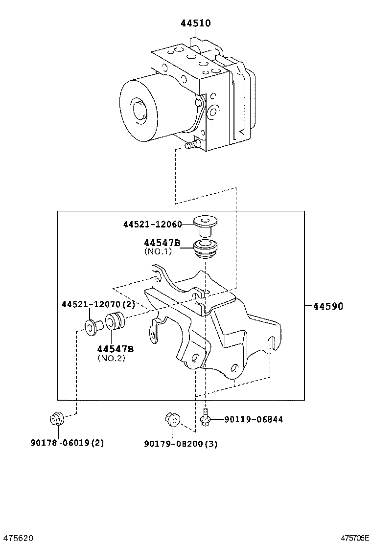 44590-12090 BRACKET ASSY, BRAKE ACTUATOR product image