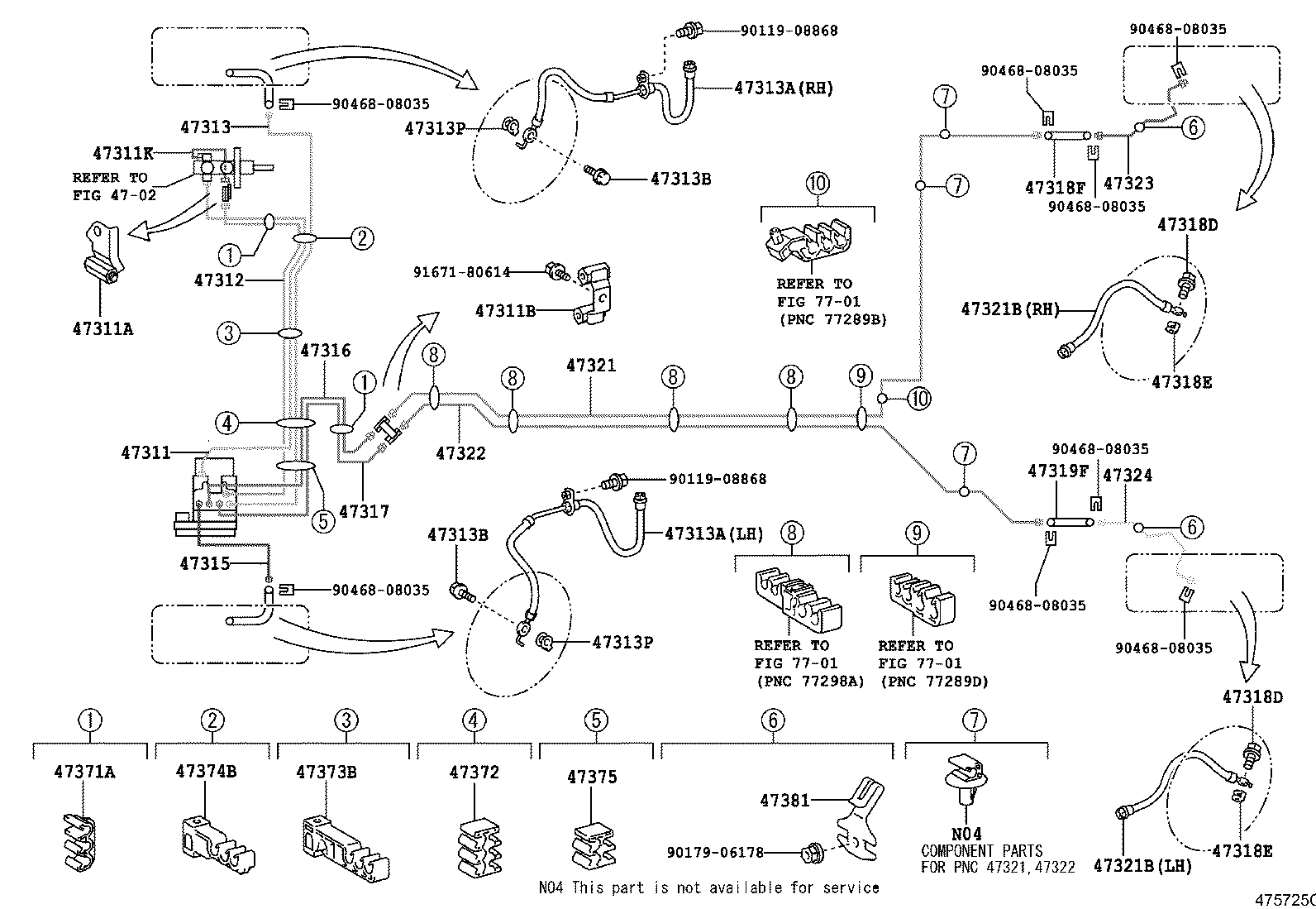 44590-52161 BRACKET ASSY, BRAKE ACTUATOR product image