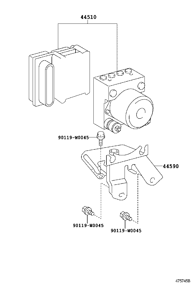44590-0H011 BRACKET, BRAKE ACTUATOR, NO.1 product image