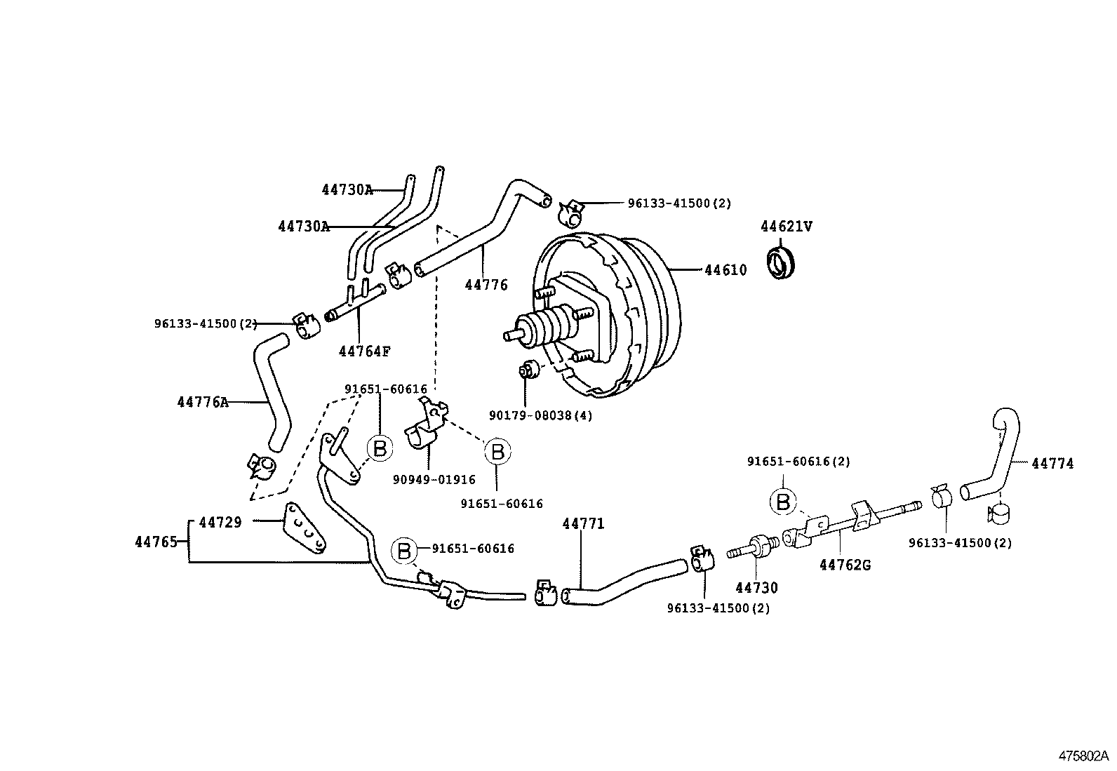 44754-36170 BRACKET, VACUUM TUBE, NO.3 product image