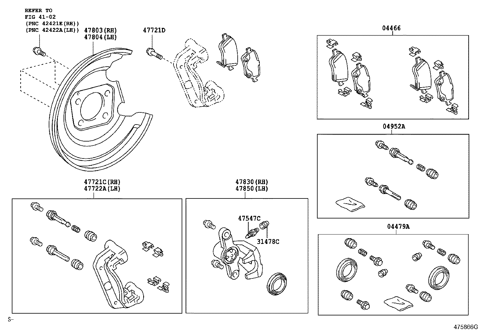 04466-02191 PAD KIT, DISC BRAKE, REAR product image