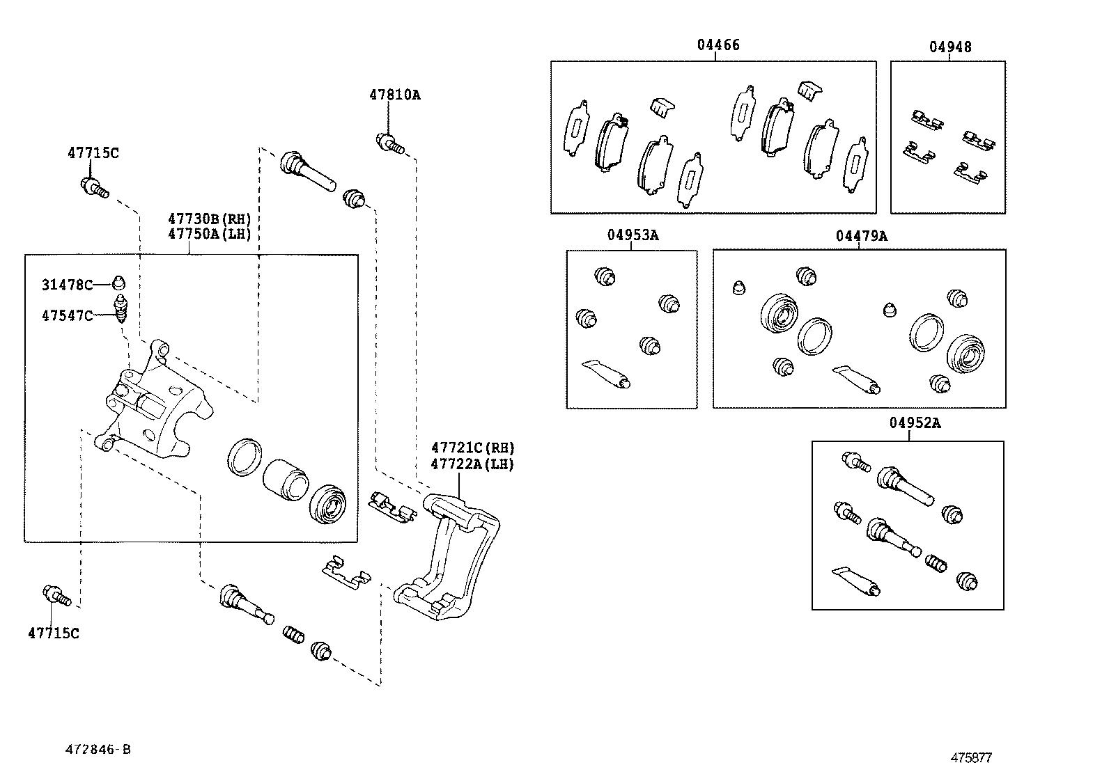 04479-02090 CYLINDER KIT, DISC BRAKE, REAR product image