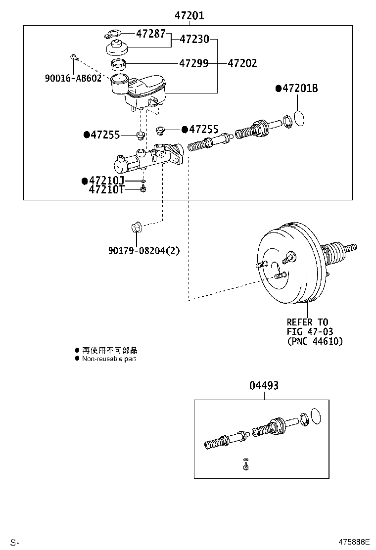 04493-0K020 CYLINDER KIT, BRAKE MASTER product image