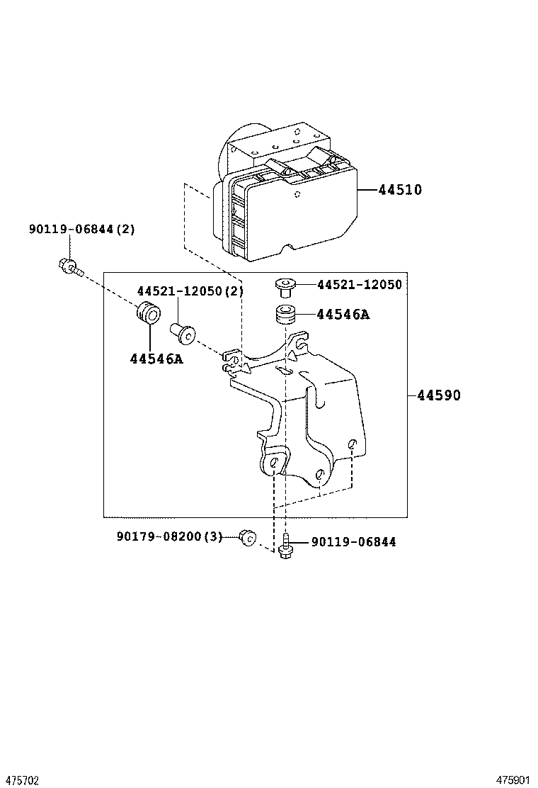 44050-12700 ACTUATOR ASSY, BRAKE product image