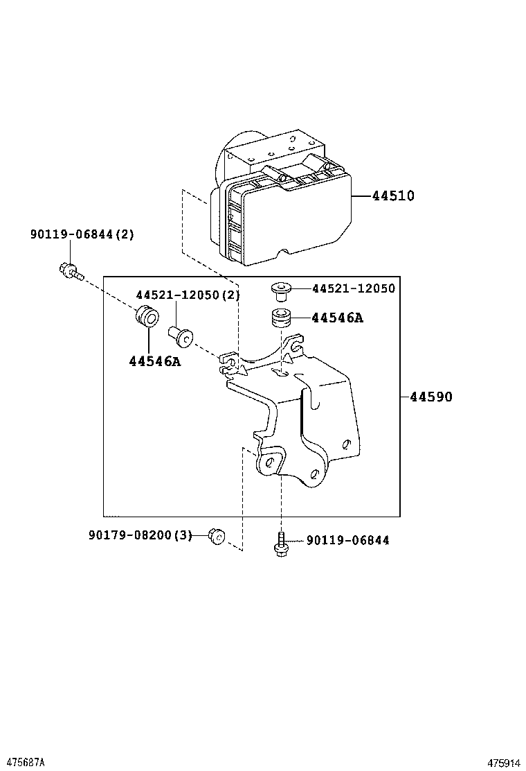 44050-12680 ACTUATOR ASSY, BRAKE product image