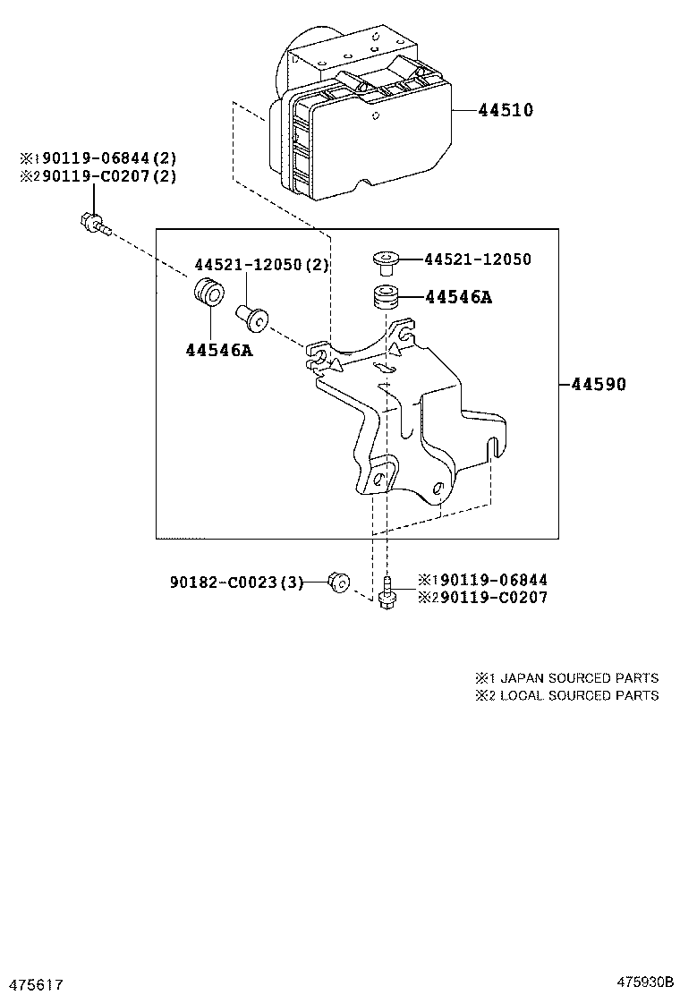 47311-02510 TUBE, FRONT BRAKE, NO.1 product image