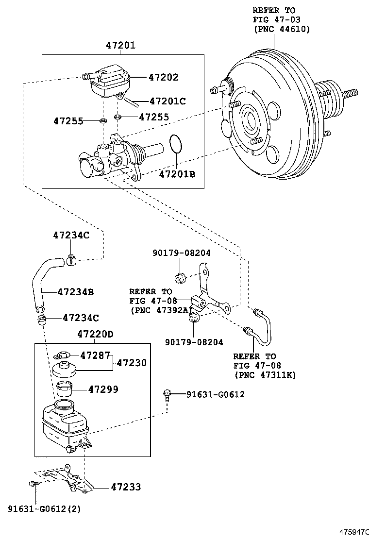 Toyota 47234-48160 TUBE, RESERVOIR, NO.1