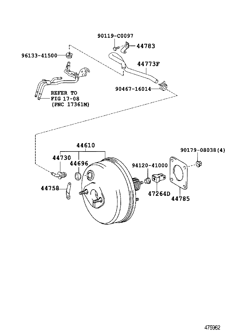 44785-02030 GASKET, BRAKE BOOSTER product image
