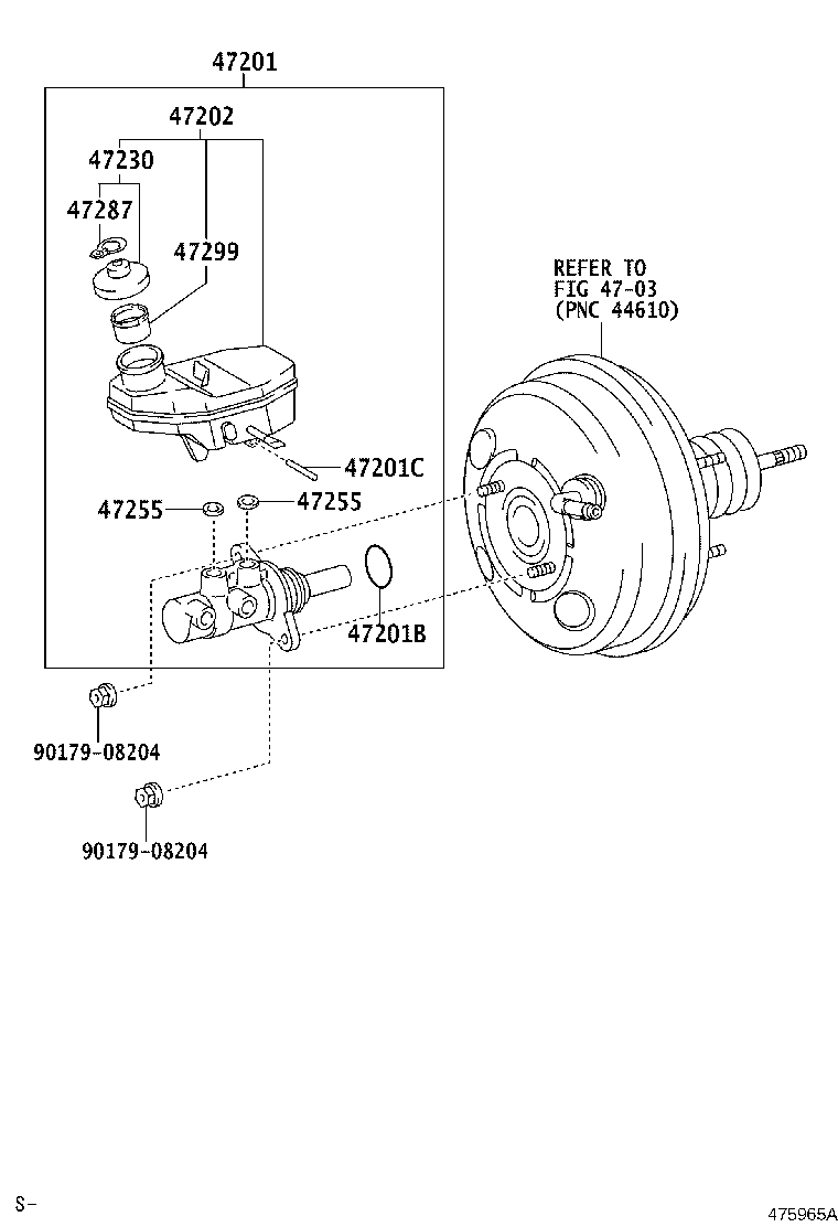 47201-12A92 CYLINDER SUB-ASSY, BRAKE MASTER product image