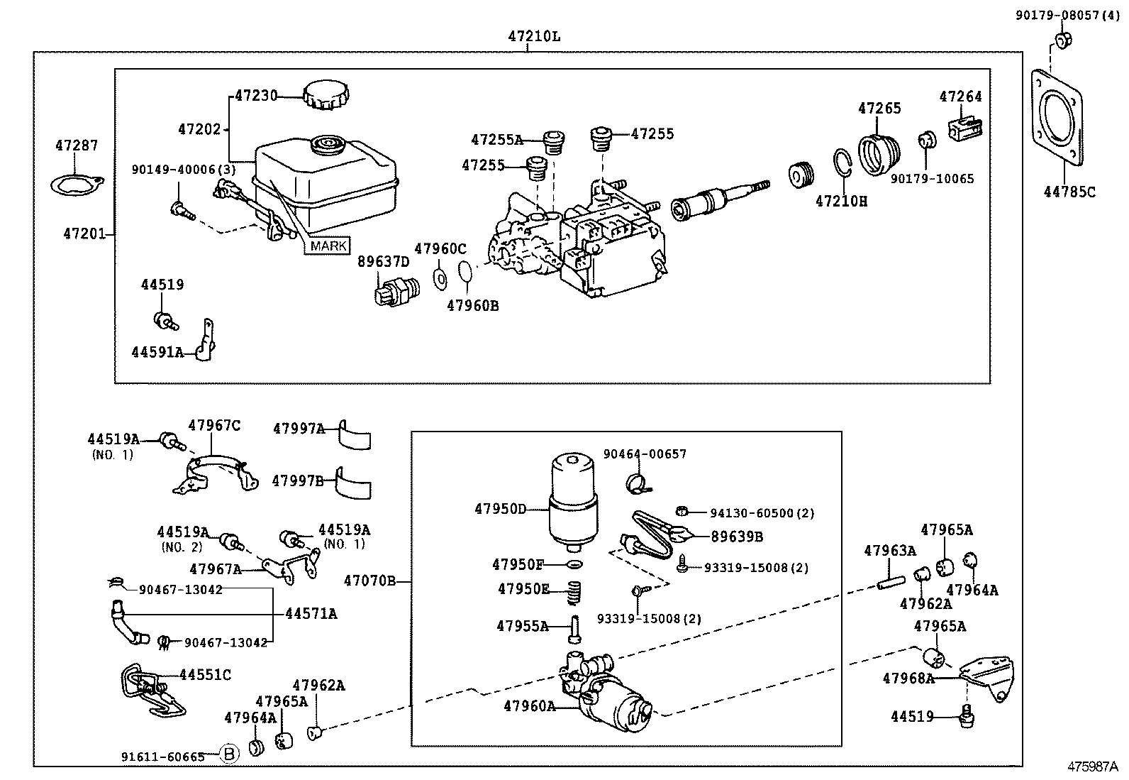 04493-60320 CYLINDER KIT, BRAKE MASTER product image