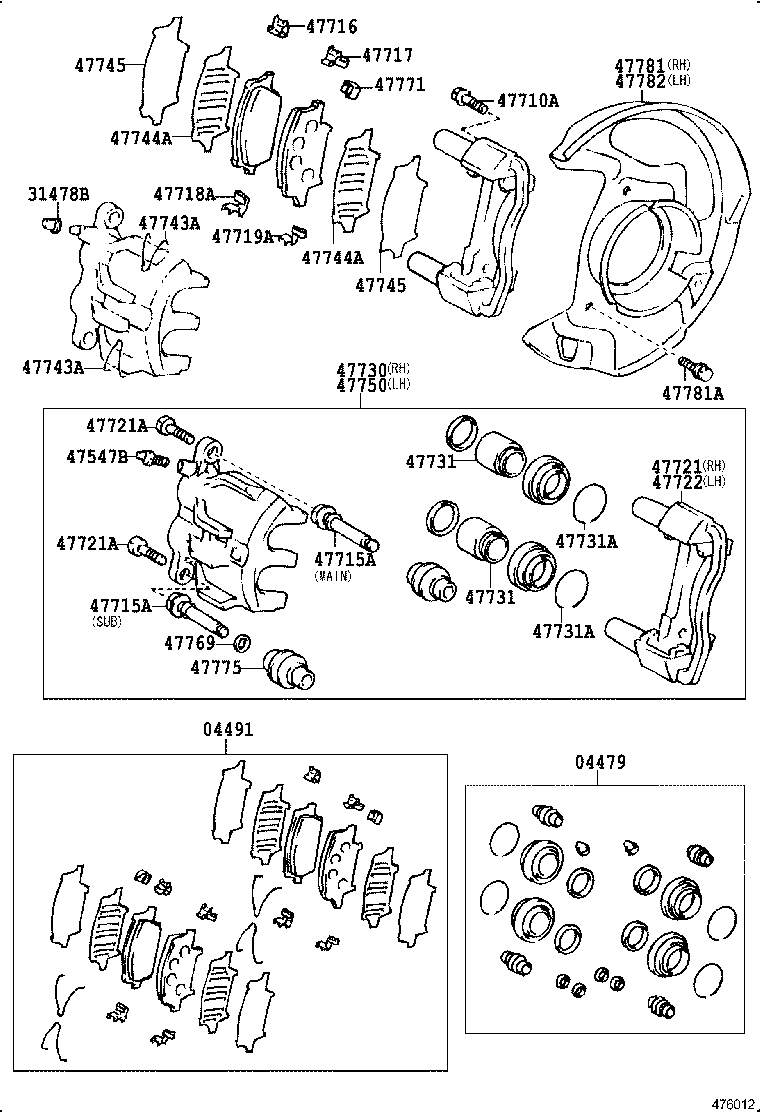 04491-2B010 PAD KIT, DISC BRAKE, FRONT product image