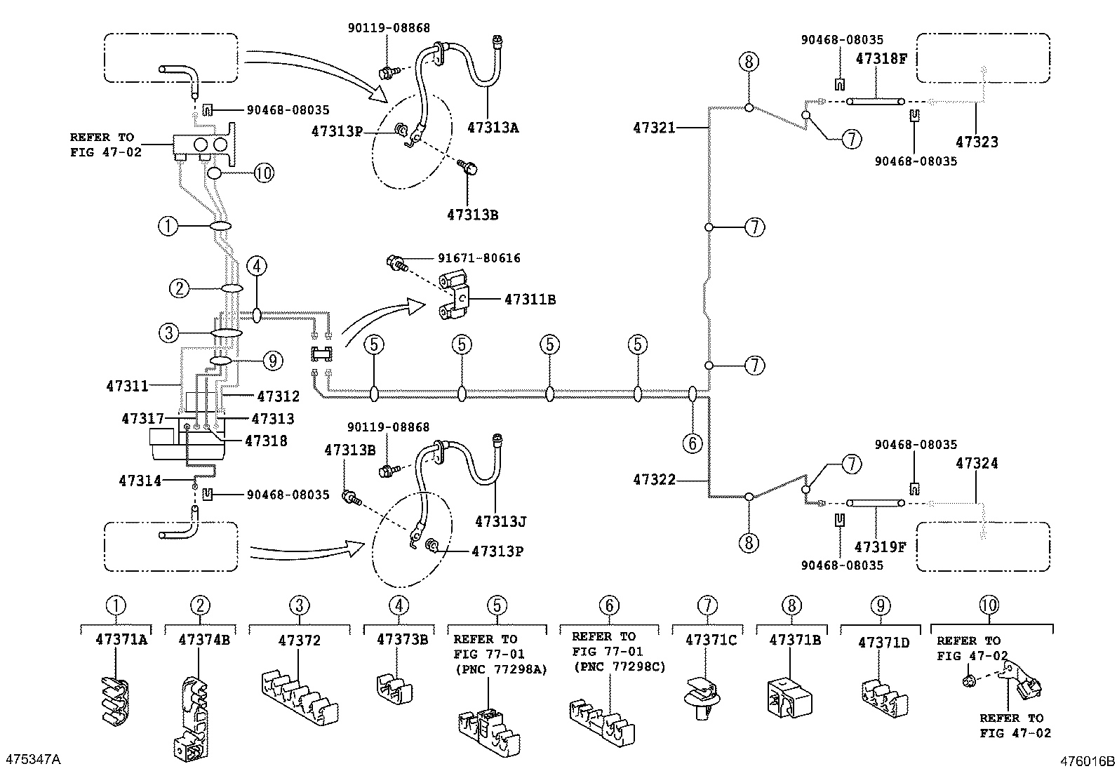 44590-12140 BRACKET ASSY, BRAKE ACTUATOR product image