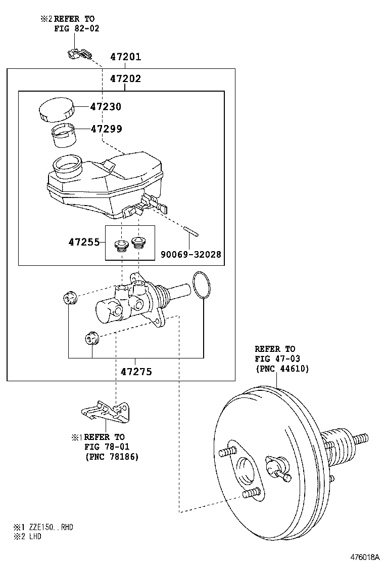 47201-09320 CYLINDER SUB-ASSY, BRAKE MASTER product image