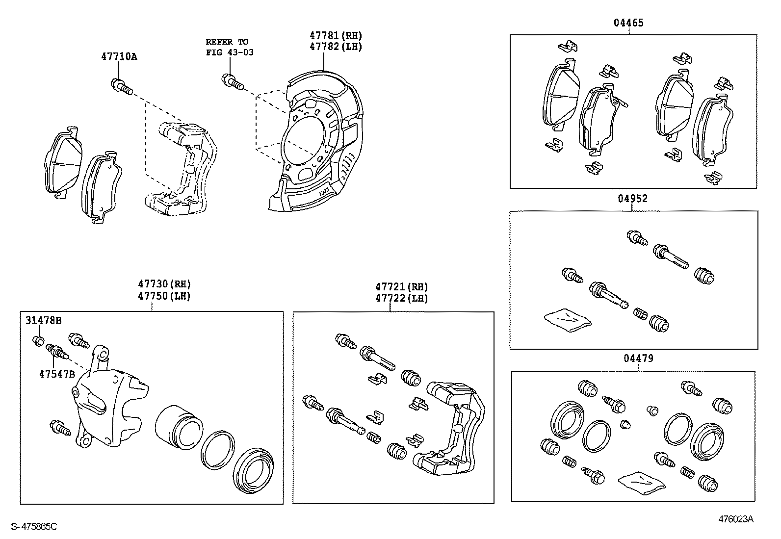 04465-02340 PAD KIT, DISC BRAKE, FRONT product image