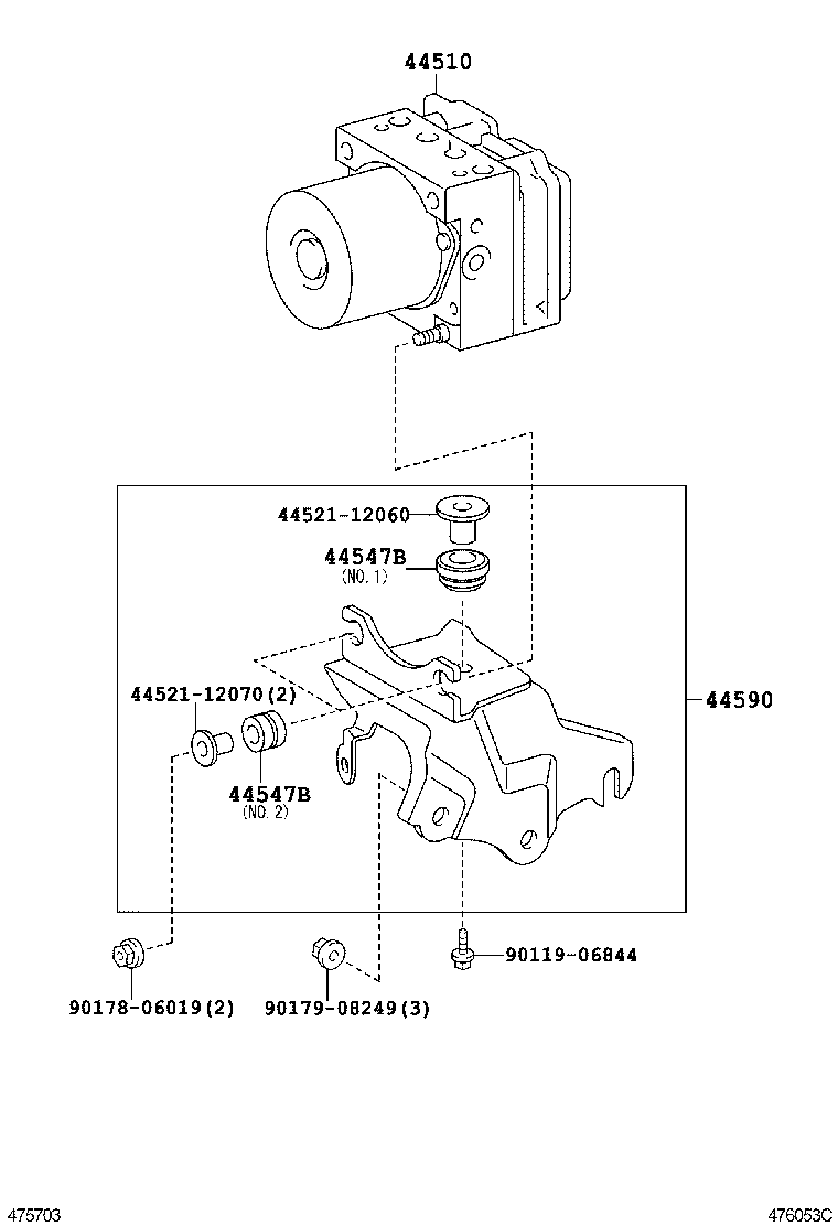 47311-02480 TUBE, FRONT BRAKE, NO.1 product image