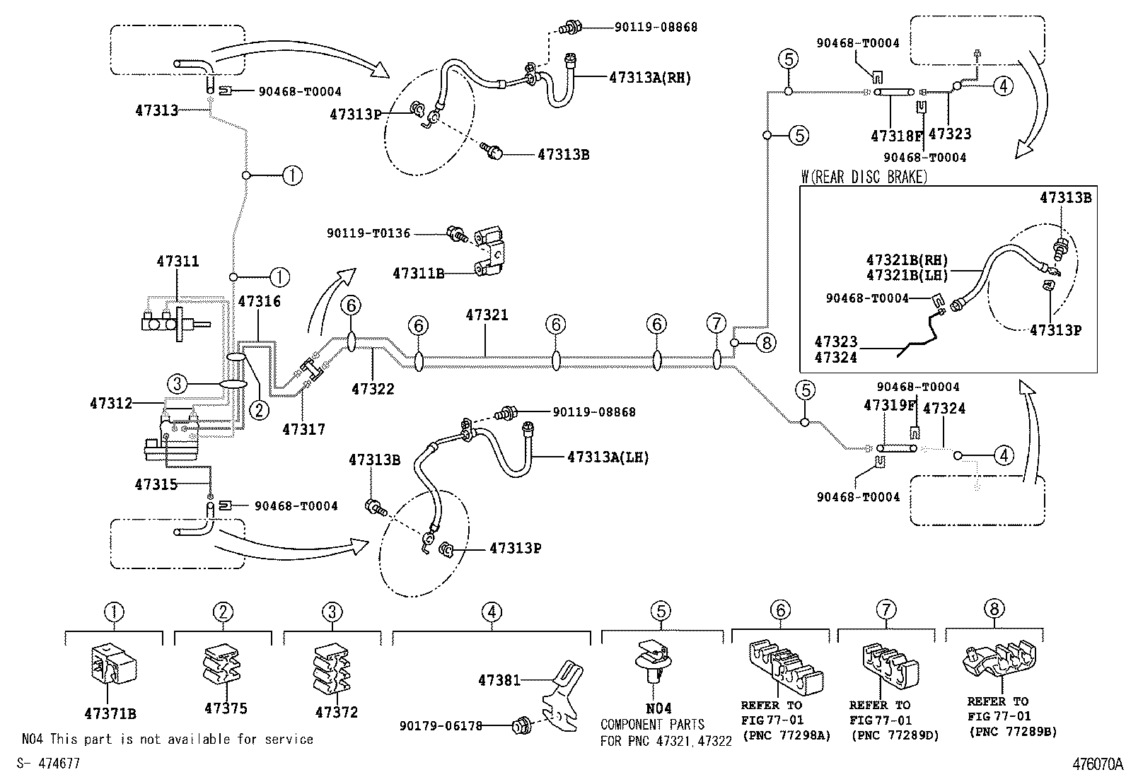 47311-0D260 TUBE, FRONT BRAKE, NO.1 product image