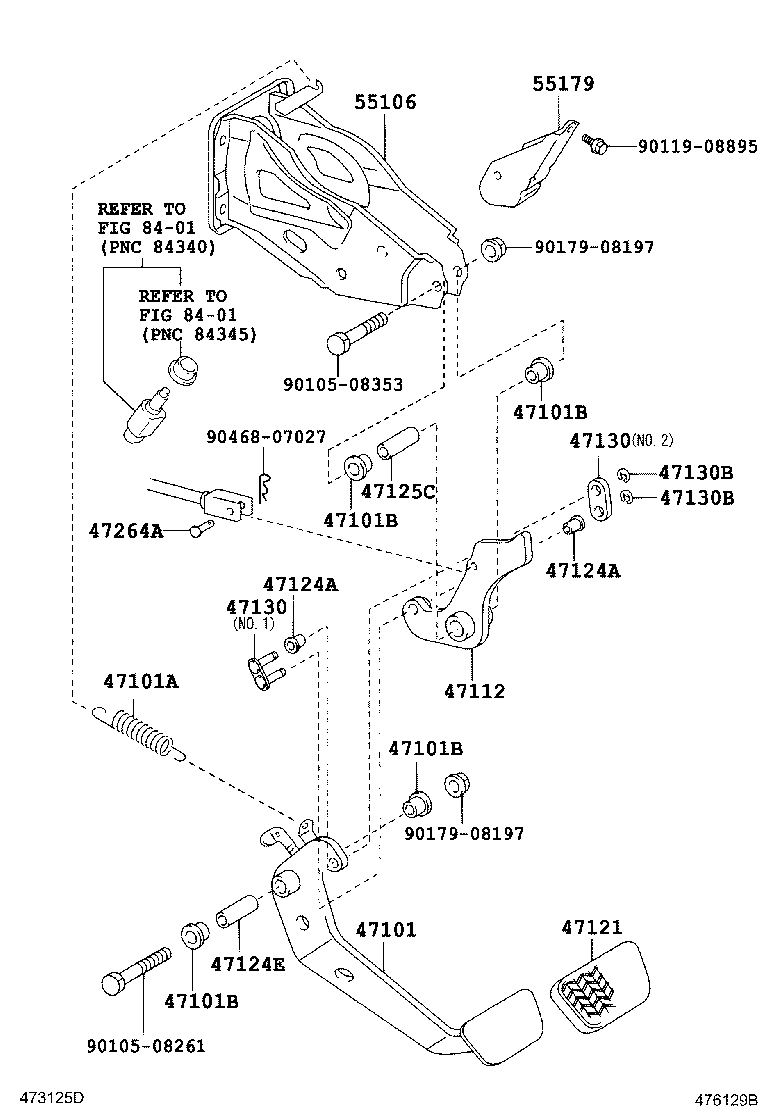 47110-35131 SUPPORT ASSY, BRAKE PEDAL product image