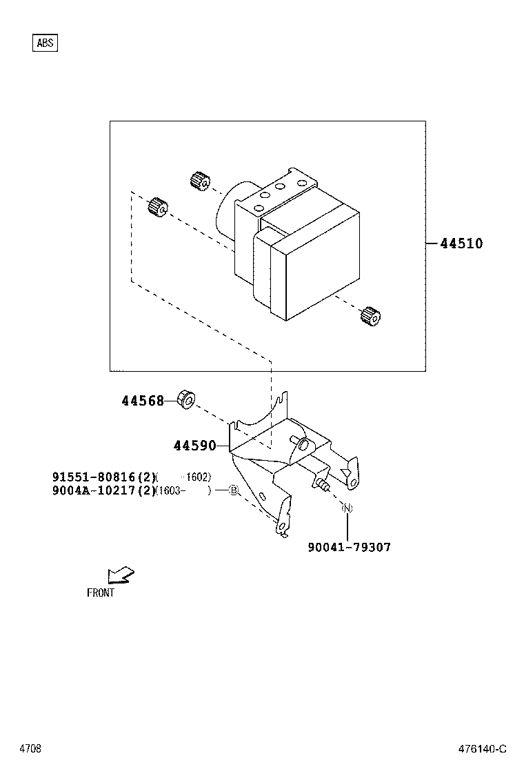 44591-BZ050 BRACKET ASSY, BRAKE ACTUATOR product image