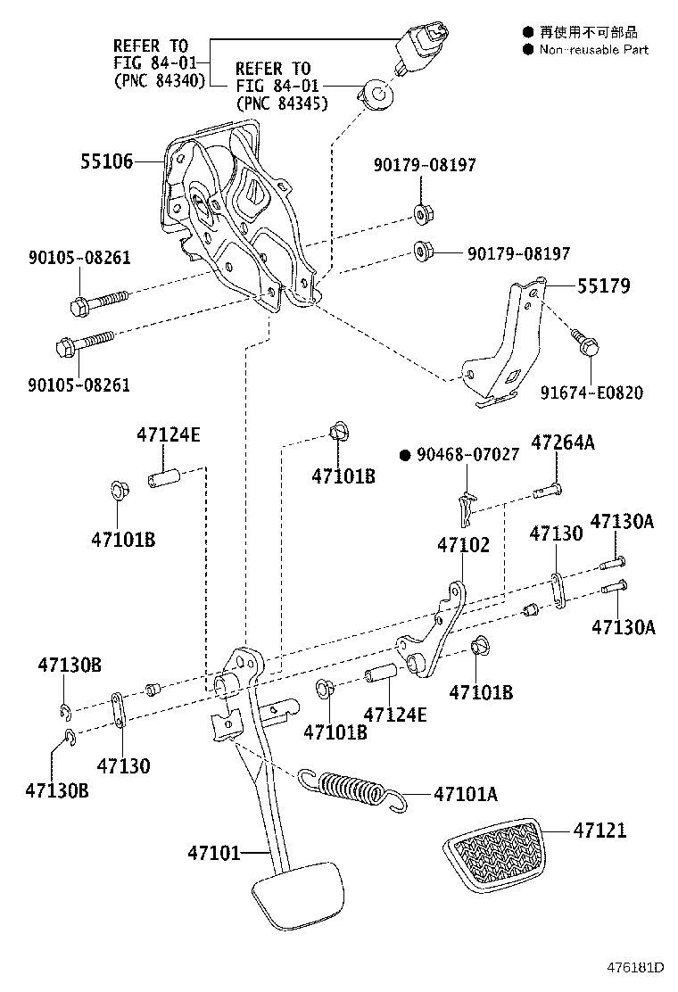 47110-60252 SUPPORT ASSY, BRAKE PEDAL product image