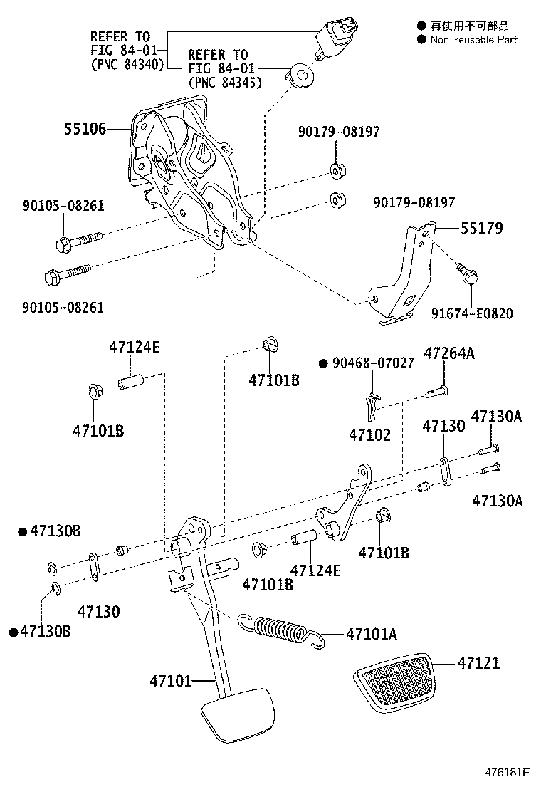 47110-60690 SUPPORT ASSY, BRAKE PEDAL product image