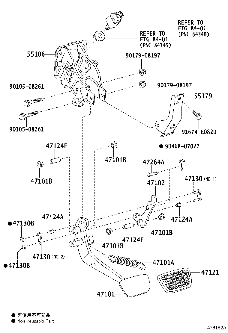 47110-60680 SUPPORT ASSY, BRAKE PEDAL product image