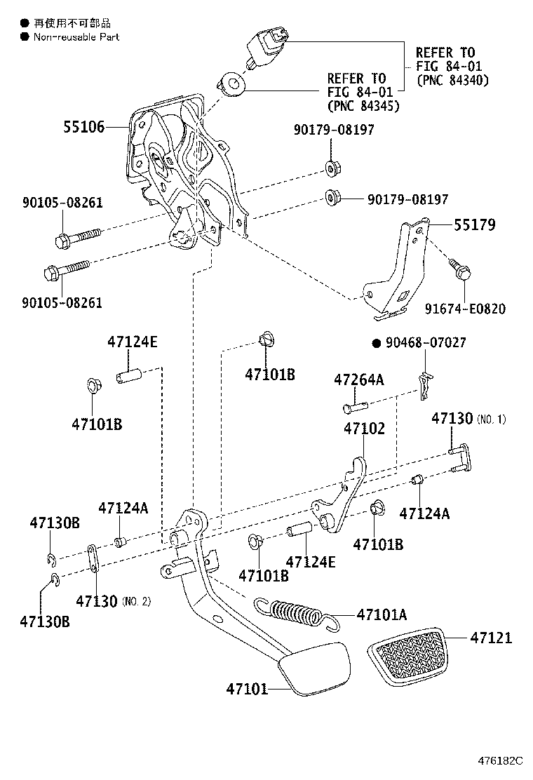 Toyota 47110-60271 SUPPORT ASSY, BRAKE PEDAL