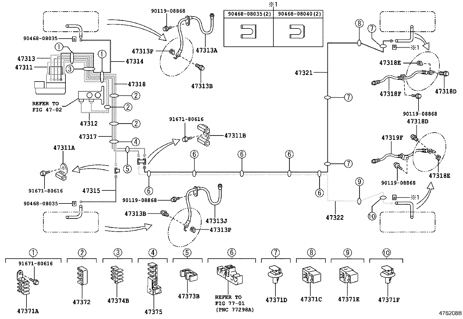 44590-12140 BRACKET ASSY, BRAKE ACTUATOR product image