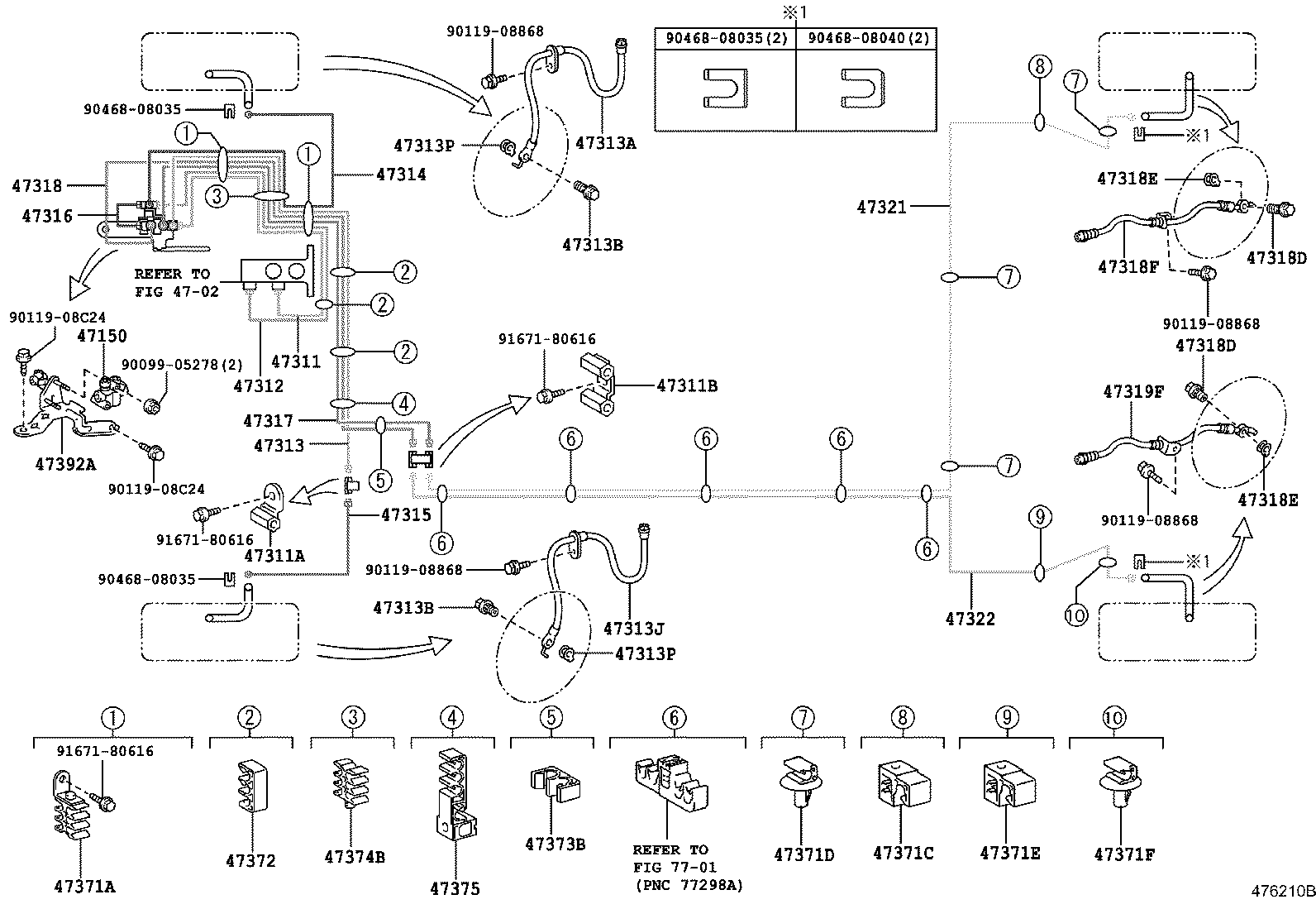 44590-12140 BRACKET ASSY, BRAKE ACTUATOR product image