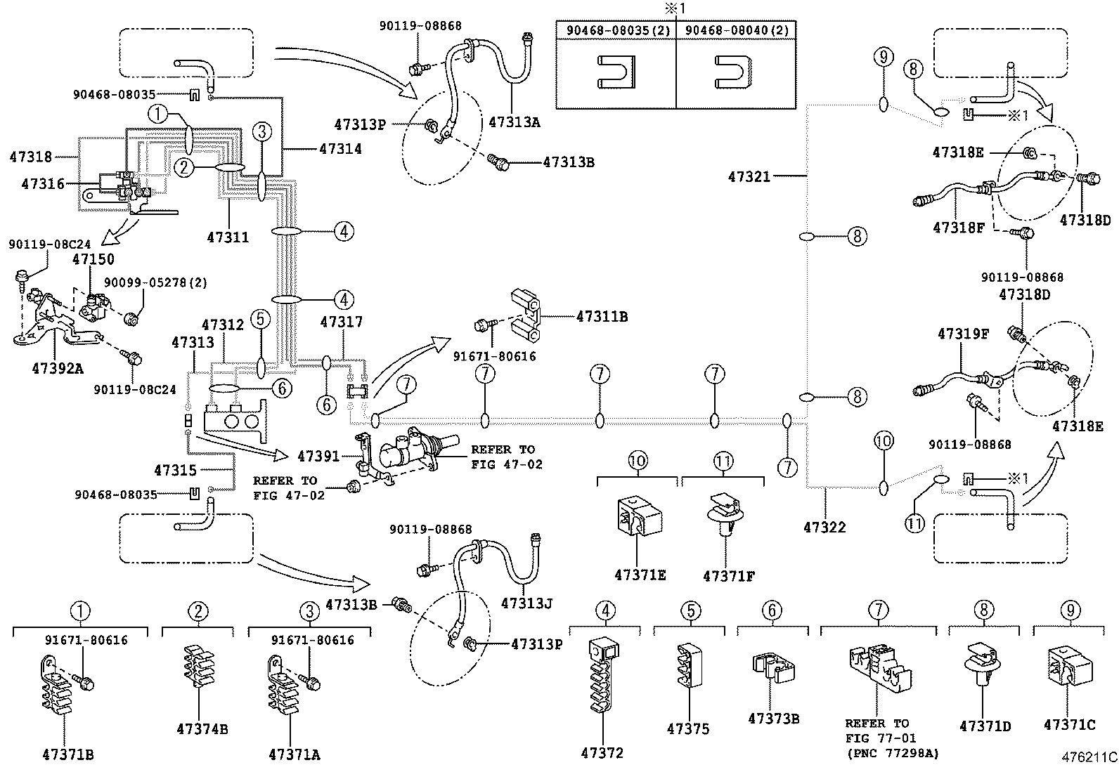 44590-12140 BRACKET ASSY, BRAKE ACTUATOR product image