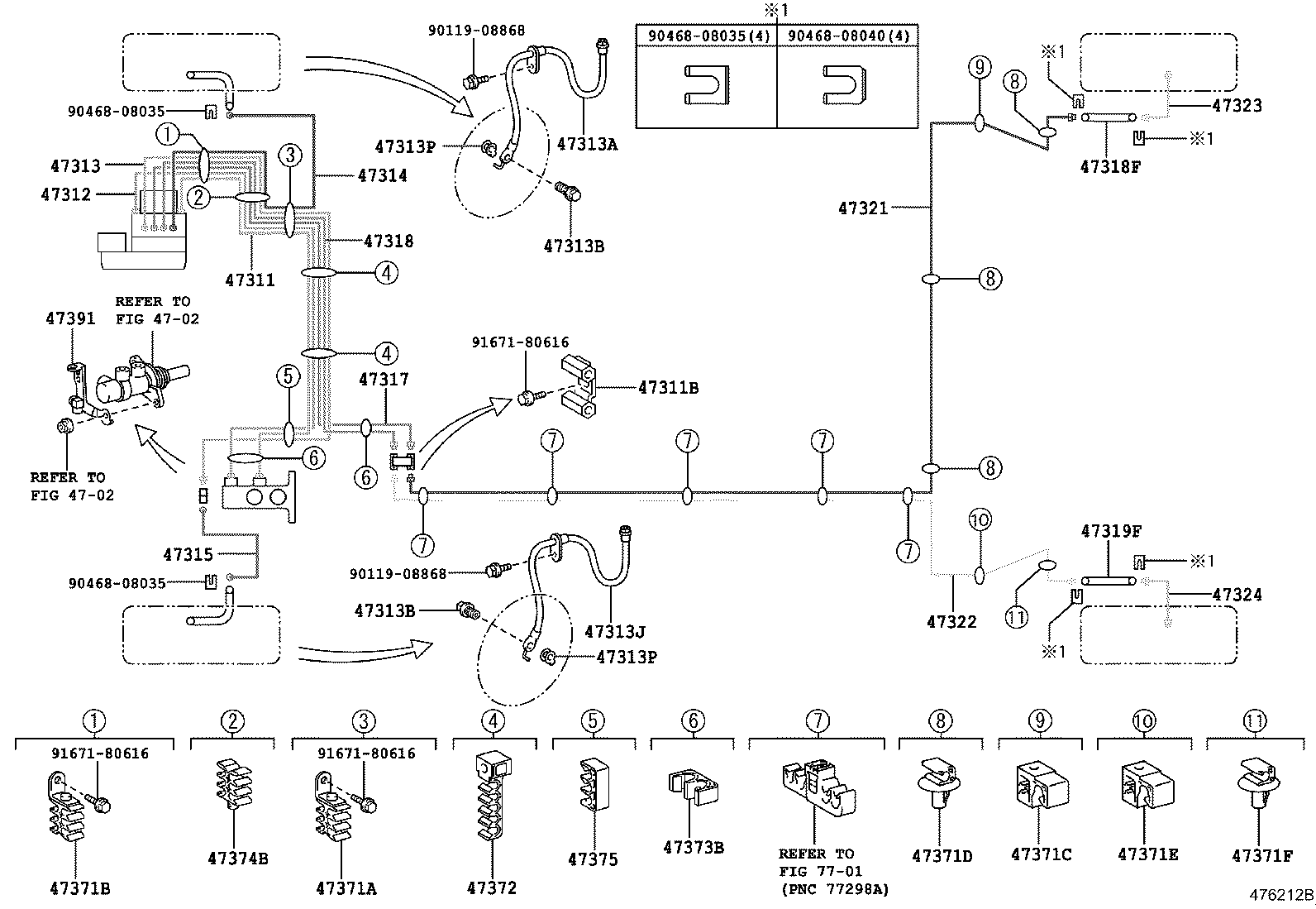 44590-12140 BRACKET ASSY, BRAKE ACTUATOR product image