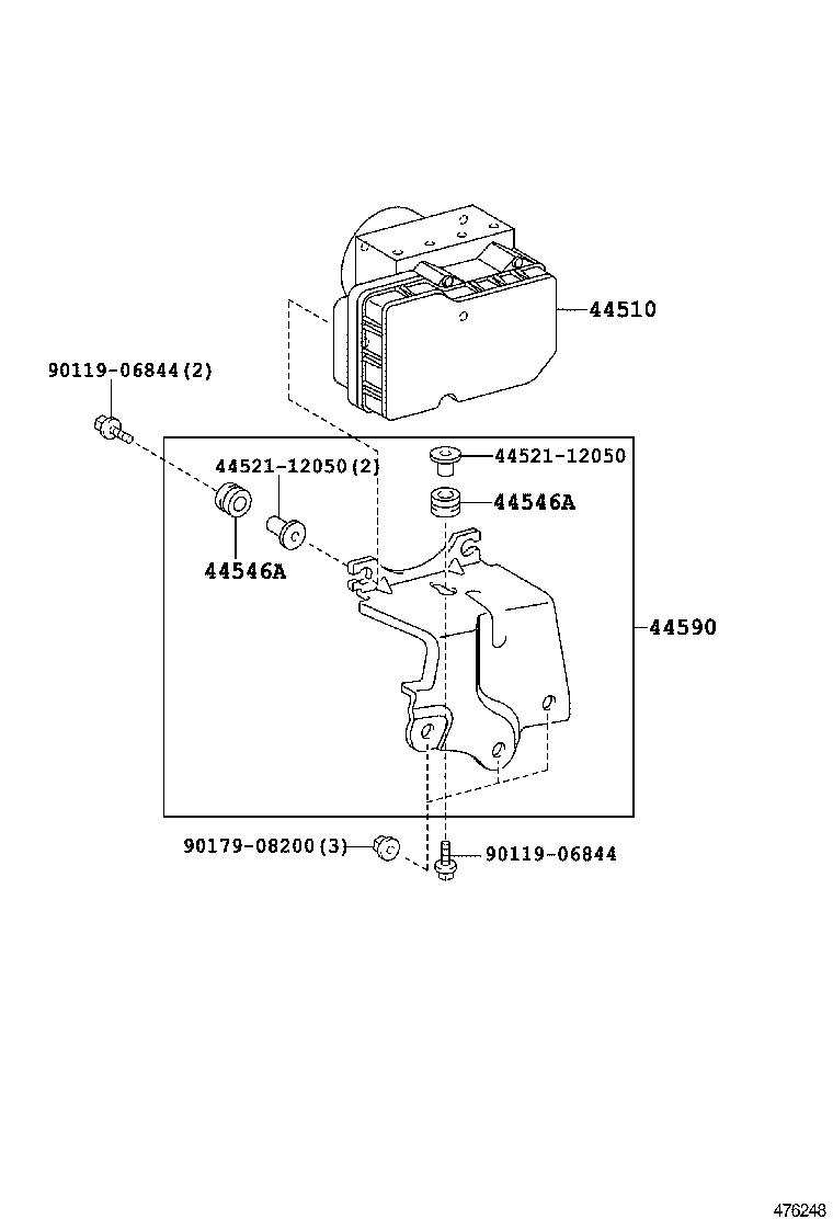 47321-12450 TUBE, REAR BRAKE, NO.1 product image