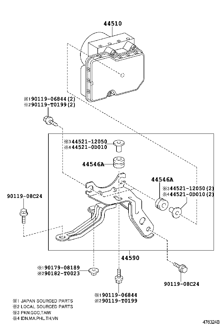 47311-02560 TUBE, FRONT BRAKE, NO.1 product image