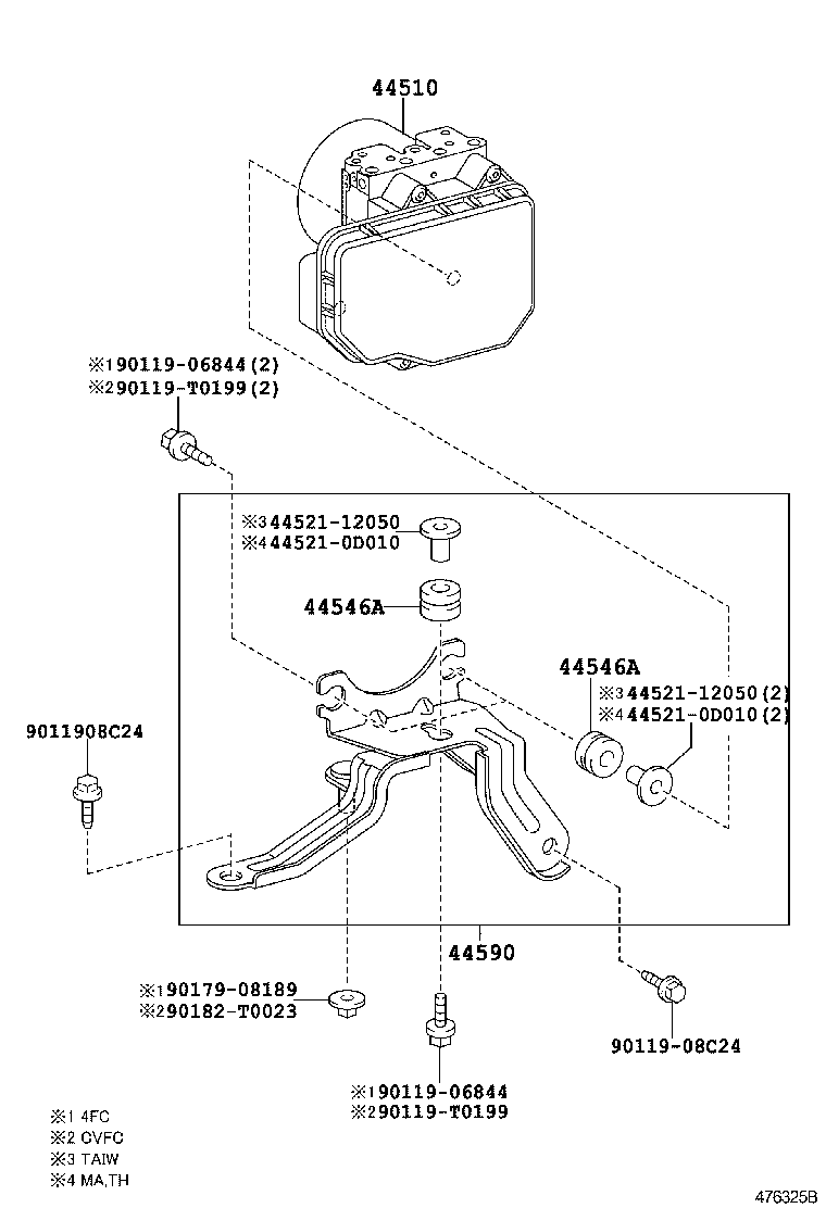 47311-02560 TUBE, FRONT BRAKE, NO.1 product image