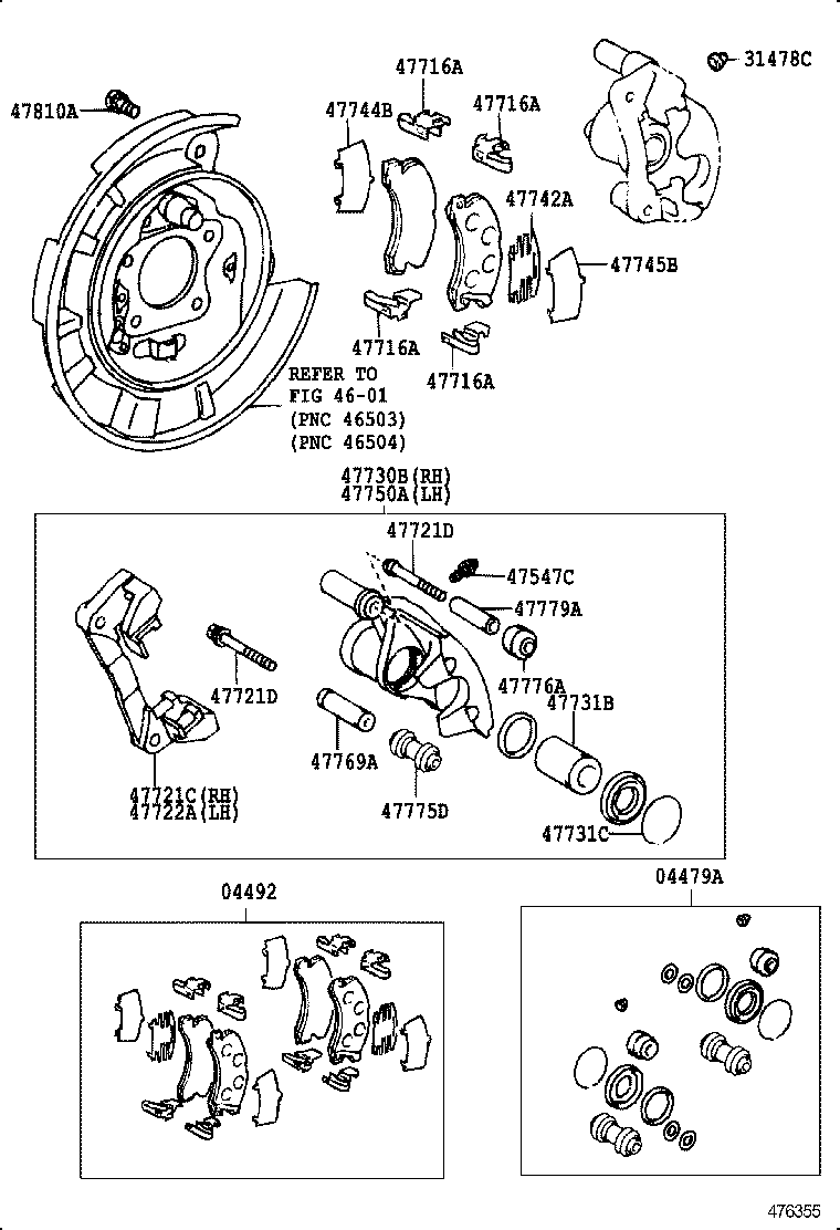 04479-20190 CYLINDER KIT, DISC BRAKE, REAR product image
