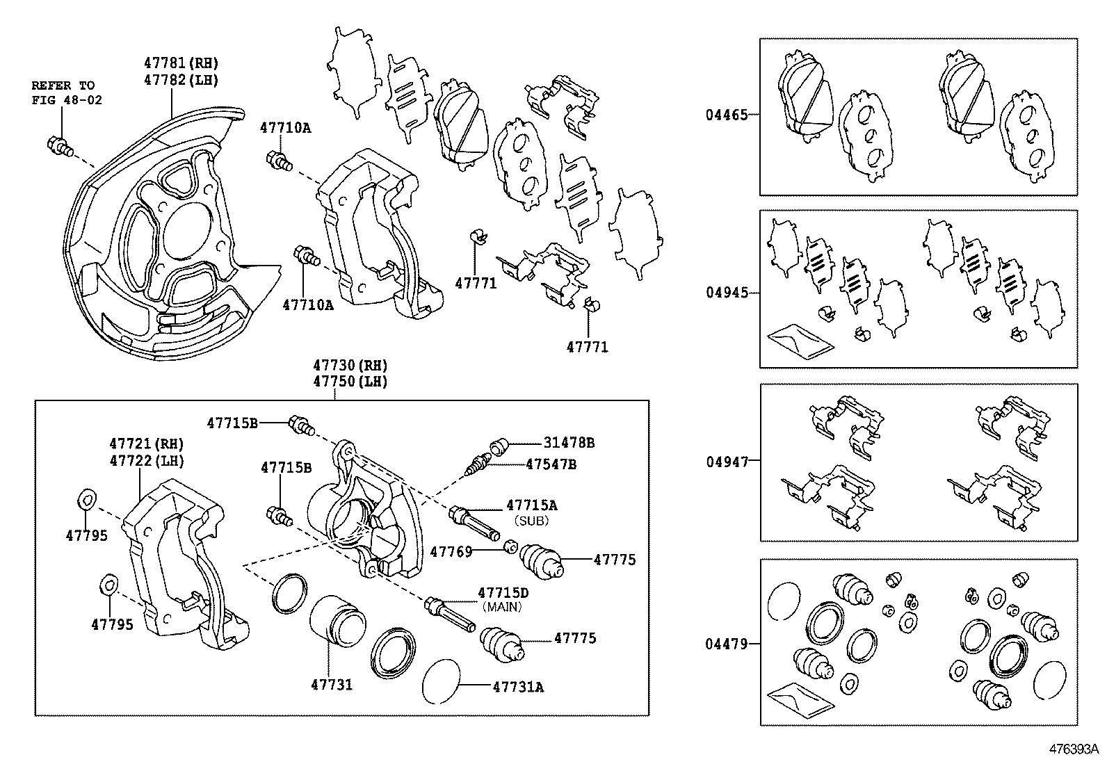 04465-30330 PAD KIT, DISC BRAKE, FRONT product image