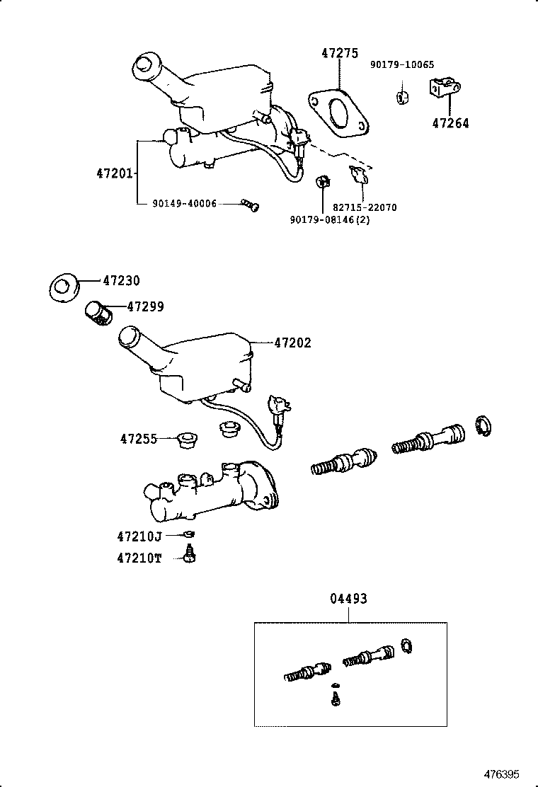47201-28280 CYLINDER SUB-ASSY, BRAKE MASTER product image