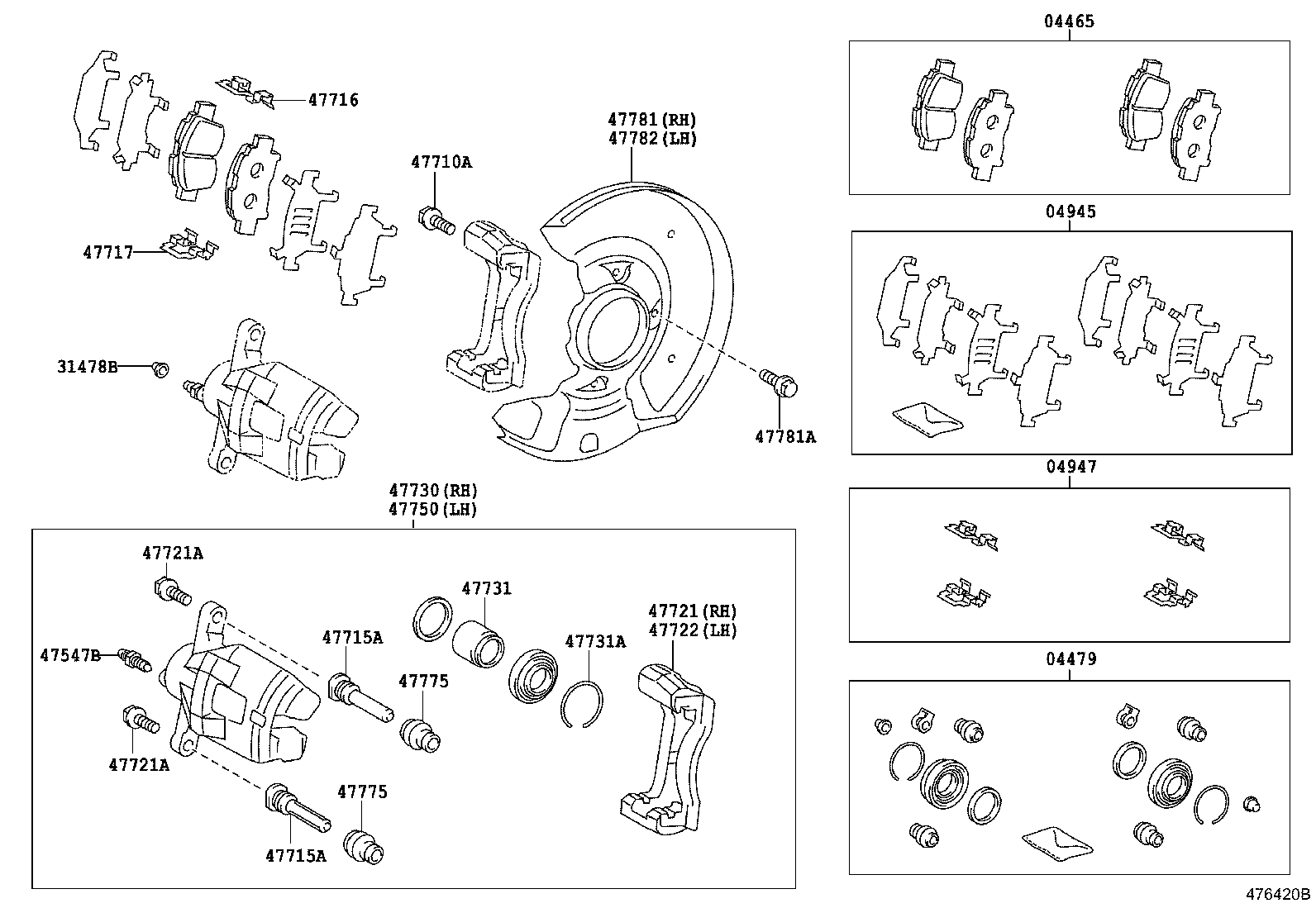 04465-52210 PAD KIT, DISC BRAKE, FRONT product image