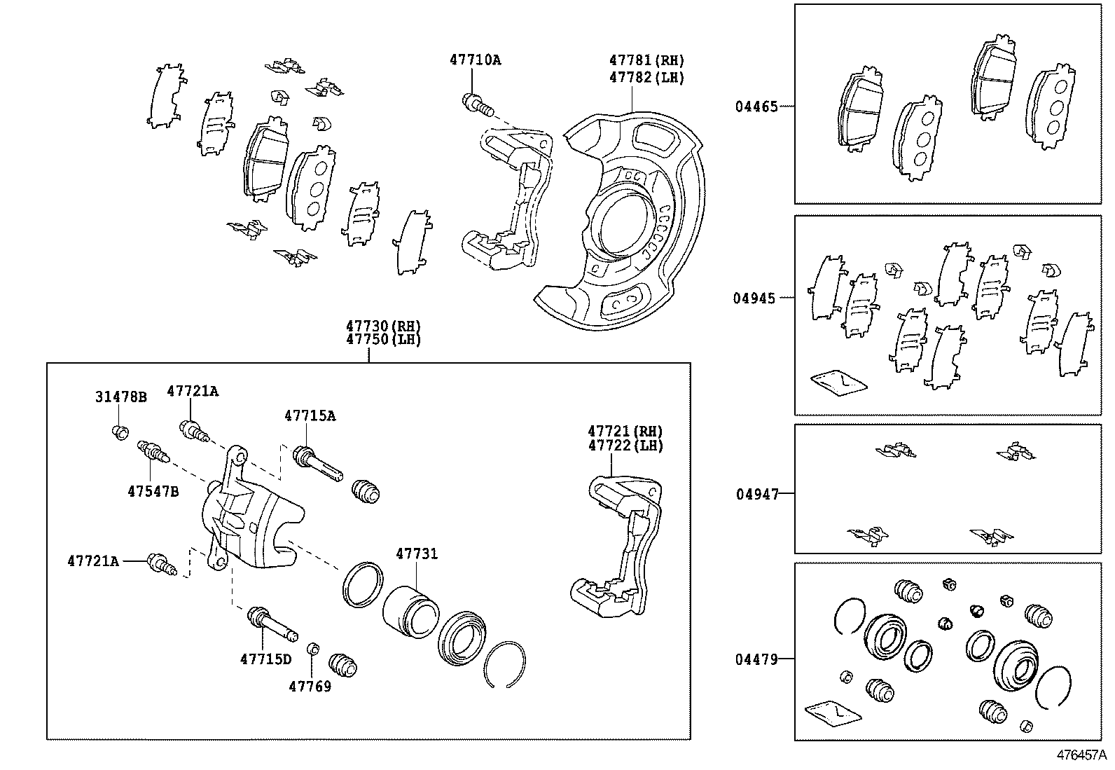 04947-02100 FITTING KIT, DISC BRAKE, FRONT product image