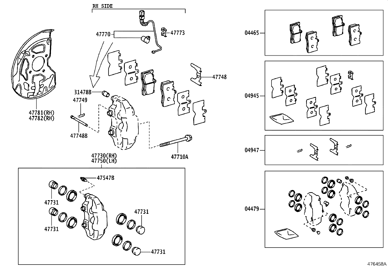 Toyota 04465-50171 PAD KIT, DISC BRAKE, FRONT