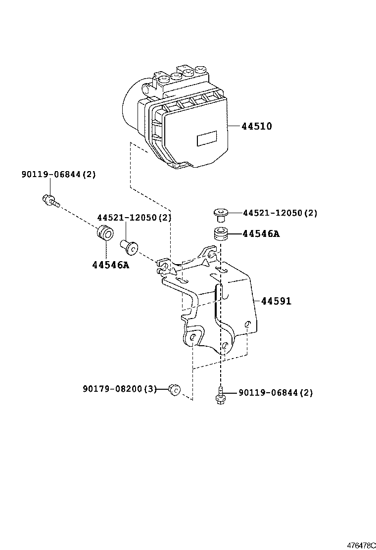 44050-42440 ACTUATOR ASSY, BRAKE product image