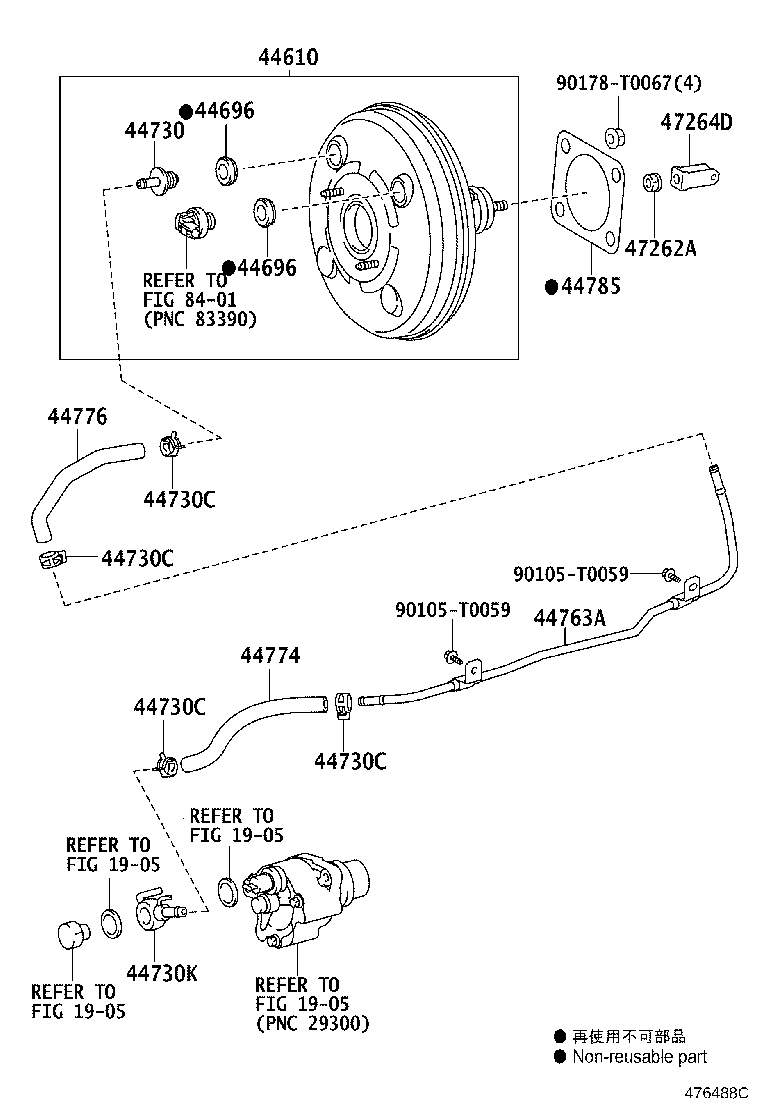 47262-0K010 NUT, MASTER CYLINDER PUSH ROD CLEVIS LOCK product image
