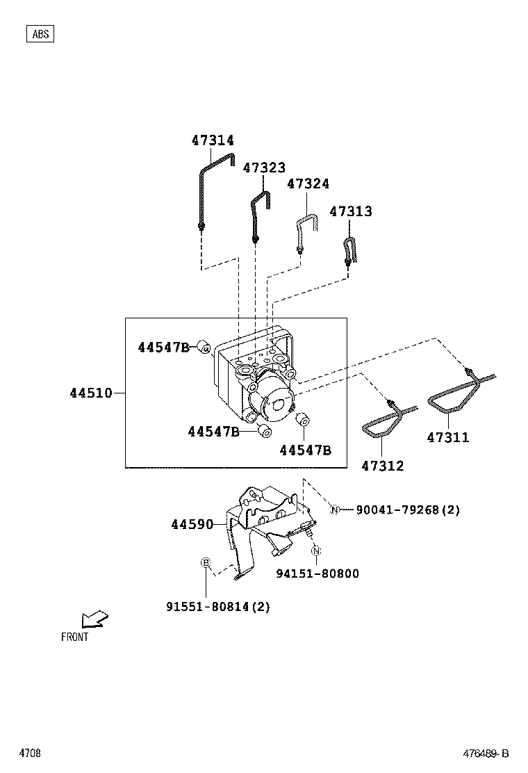 44590-B4020 BRACKET ASSY, BRAKE ACTUATOR product image