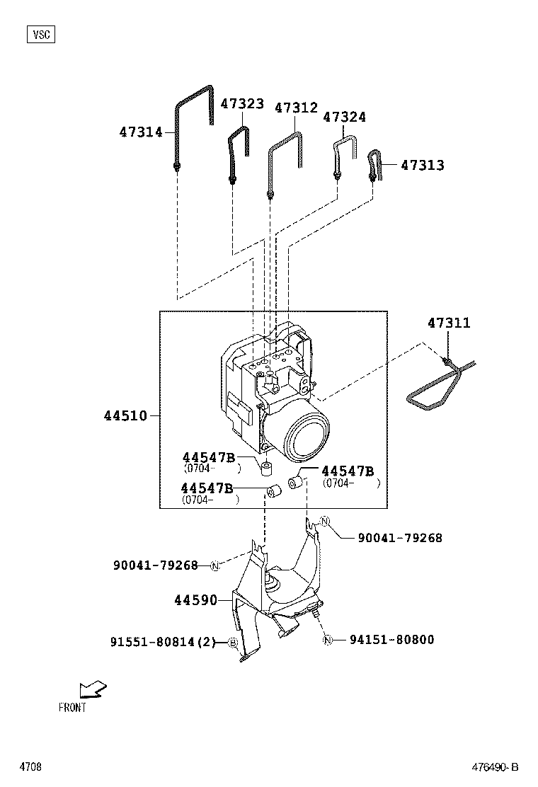 44590-B4020 BRACKET ASSY, BRAKE ACTUATOR product image