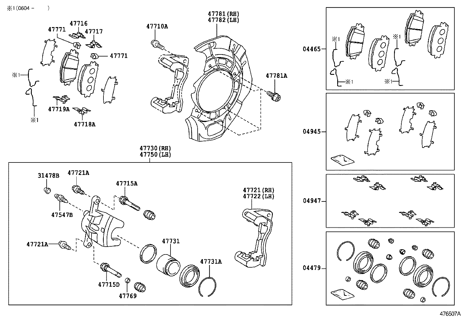 Toyota 04478-33130 CYLINDER KIT, DISC BRAKE, FRONT