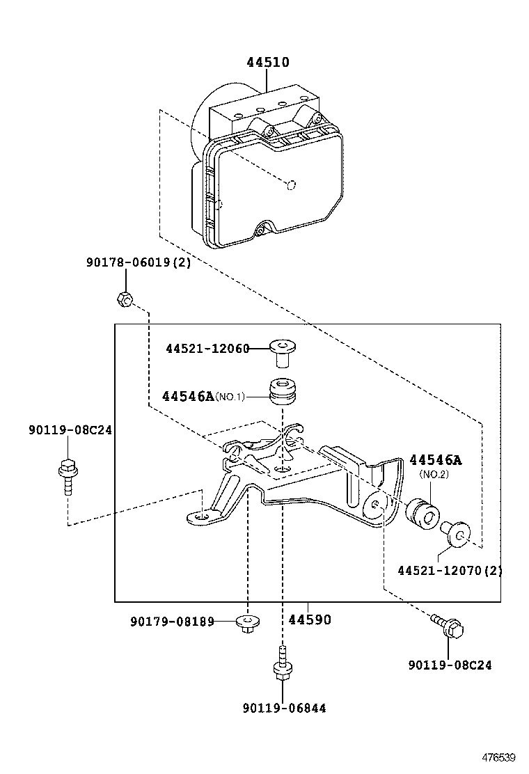 47311-02560 TUBE, FRONT BRAKE, NO.1 product image