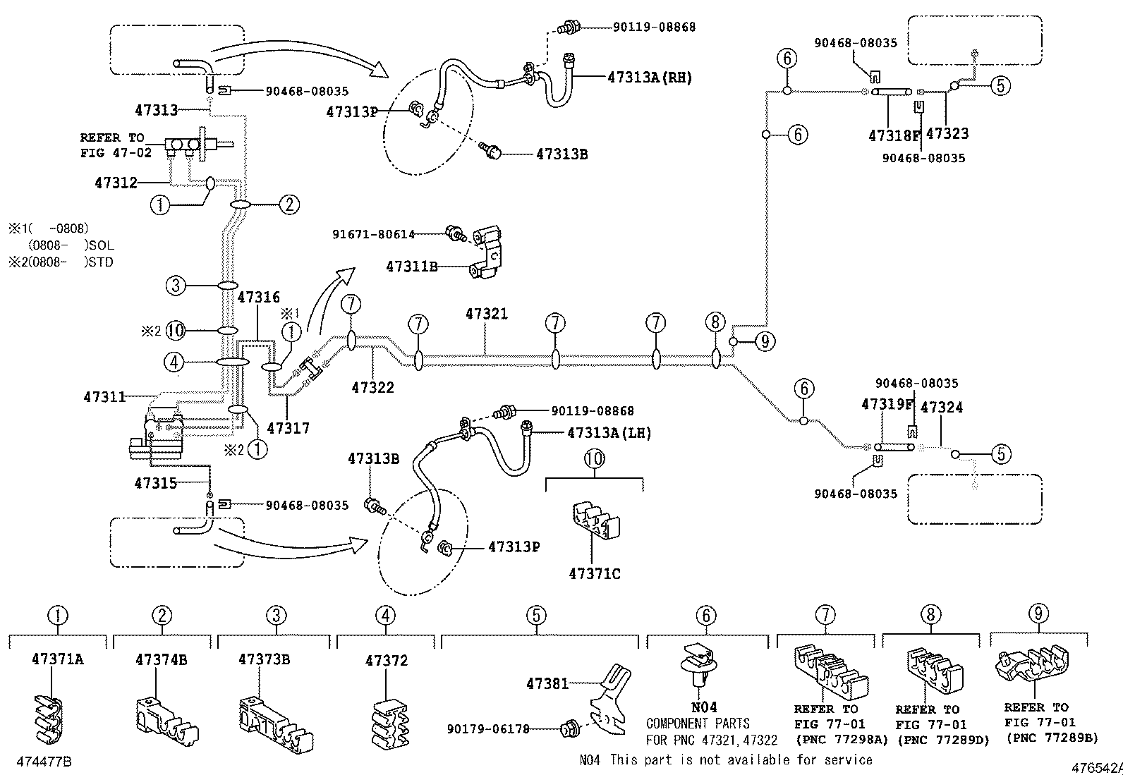 44590-52161 BRACKET ASSY, BRAKE ACTUATOR product image
