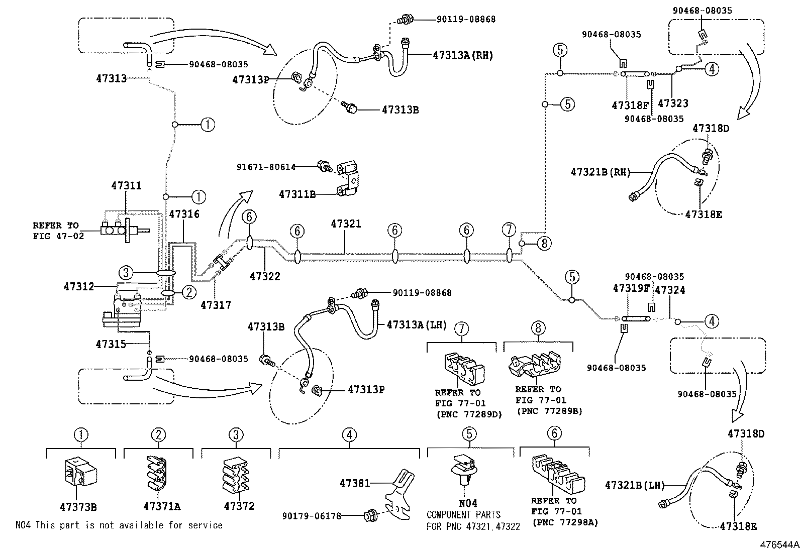 44590-52161 BRACKET ASSY, BRAKE ACTUATOR product image