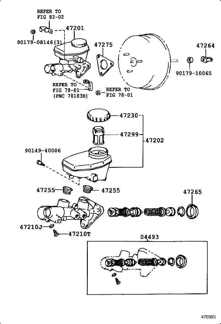 47210-30020 BRAKE BOOSTER ASSY, W/MASTER CYLINDER product image